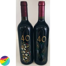 Vino z ročno poslikavo za 40 let